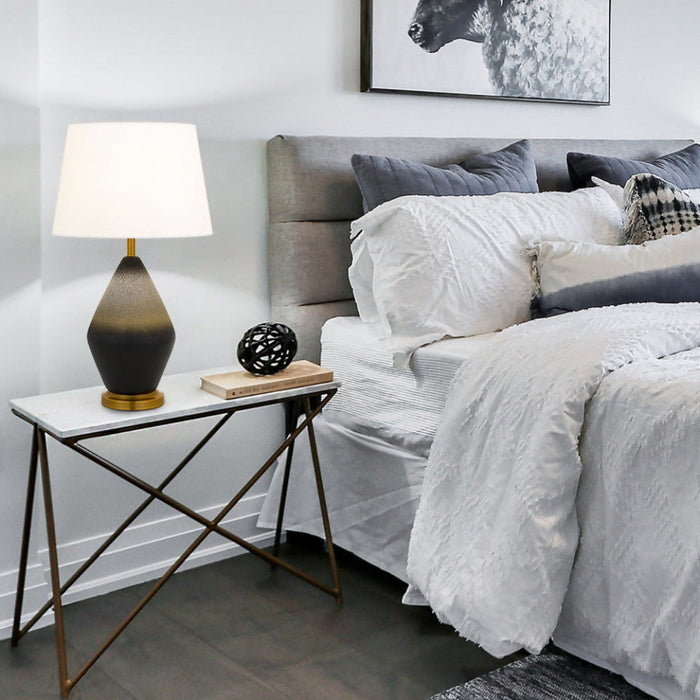 Buy Table Lamps Australia Debi 1 Light Table Lamp Grey & Antique Gold - DEBI TL-GYWH