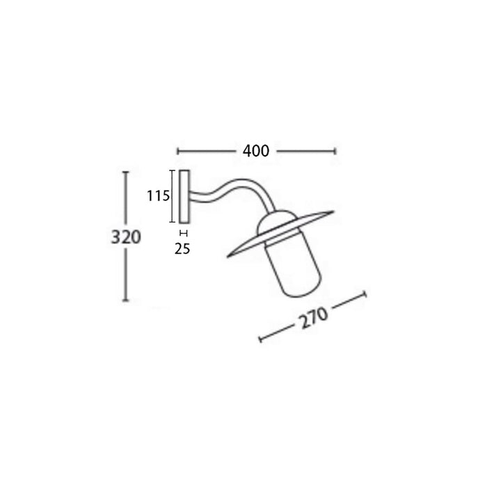 Buy Exterior Wall Lights Australia Deksel Aged Copper Exterior Wall Light IP54 - DEKSEL01