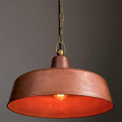 Buy Pendant Lights Australia Deksel Aged Copper 1 Light Pendant - DEKSEL03
