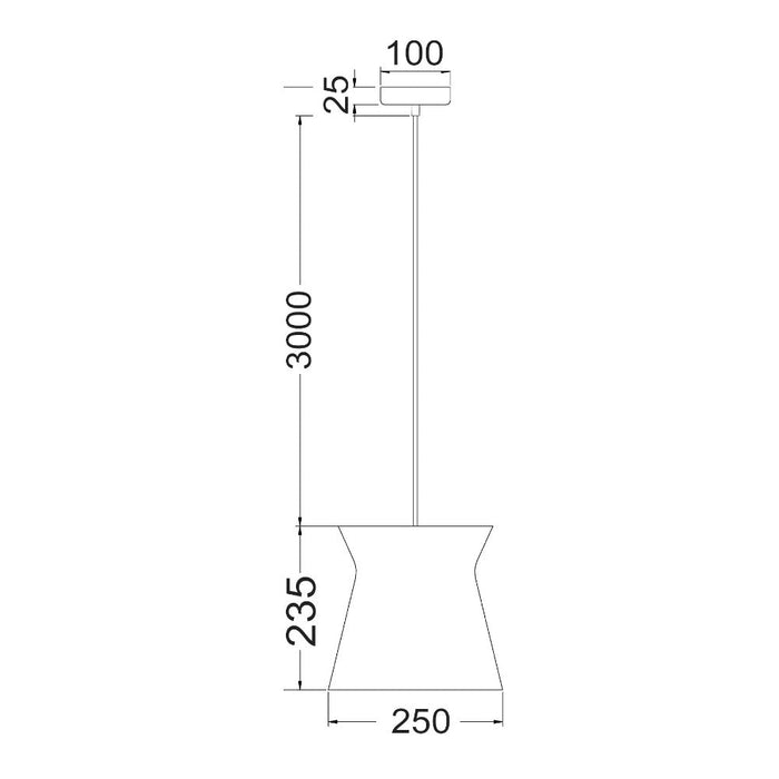 Buy Pendant Lights Australia Diablo 1 Light Pendant Black Cone Shape - DIABLO1