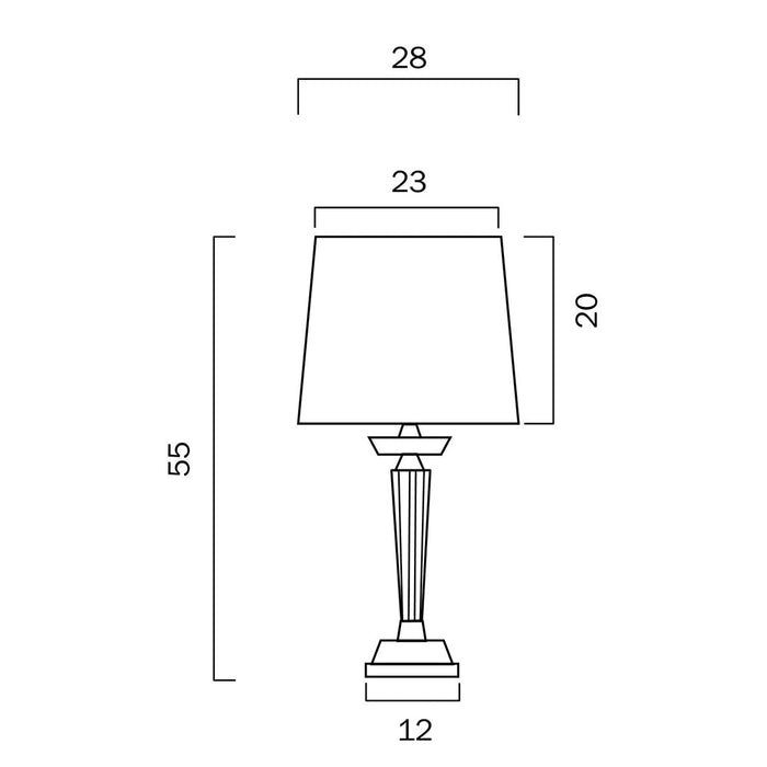 Buy Table Lamps Australia Diana 1 Light Table Lamp Gold, Crystal, White - DIANA TL-GD+WH