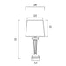 Buy Table Lamps Australia Diana 1 Light Table Lamp Gold, Crystal, White - DIANA TL-GD+WH