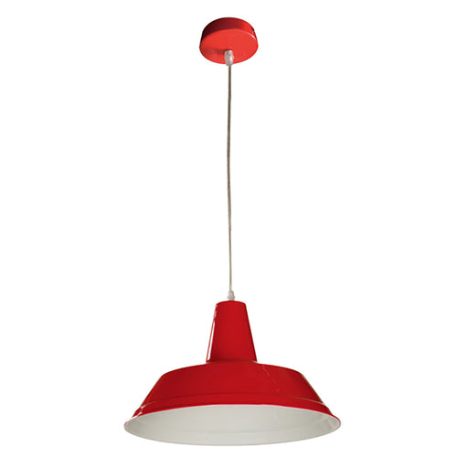 Buy Pendant Lights Australia Divo Angled Dome Shape 1 Light Pendant Red - DIVO7