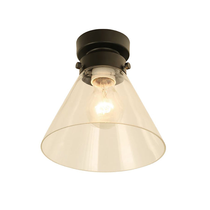 Buy DIY Batten Fix Lights Australia DIYBAT DIY Black Batten Fitting With Clear Small Cone Shape Glass - DIYBAT05