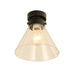 Buy DIY Batten Fix Lights Australia DIYBAT DIY Black Batten Fitting With Clear Small Cone Shape Glass - DIYBAT05