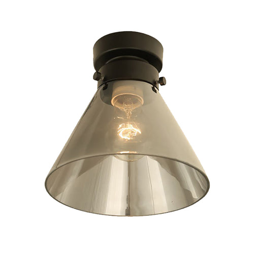 Buy DIY Batten Fix Lights Australia DIYBAT DIY Black Batten Fitting With Smoke Small Cone Shape Glass - DIYBAT07