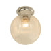 Buy DIY Batten Fix Lights Australia DIYBAT DIY Chrome Batten Fitting With Clear Large Spherical Ribbed Shape Glass - DIYBAT10
