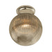 Buy DIY Batten Fix Lights Australia DIYBAT DIY Chrome Batten Fitting With Smoke Large Spherical Ribbed Shape Glass - DIYBAT12