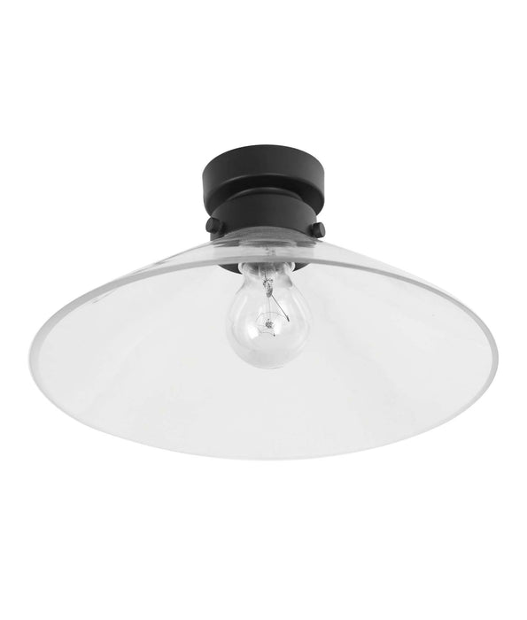 Buy DIY Batten Fix Lights Australia DIYBAT DIY Black Batten Fitting With Clear Large Cone Shape Glass - DIYBAT13