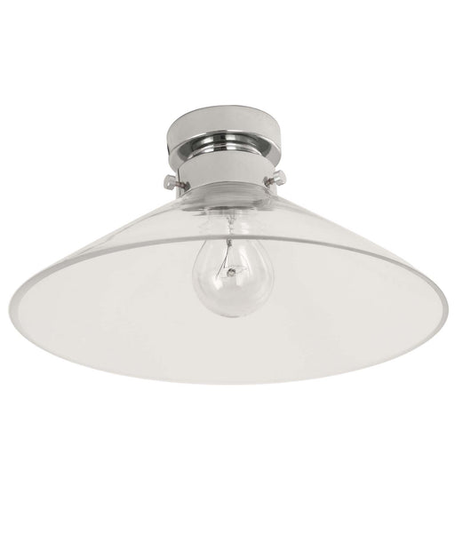 Buy DIY Batten Fix Lights Australia DIYBAT DIY Chrome Batten Fitting With Clear Large Cone Shape Glass - DIYBAT14