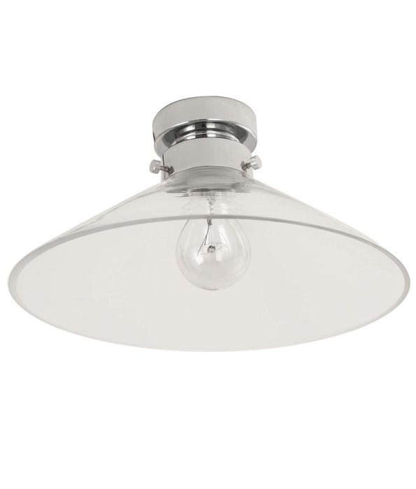 Buy DIY Batten Fix Lights Australia DIYBAT DIY Chrome Batten Fitting With Clear Large Cone Shape Glass - DIYBAT14