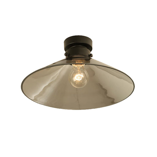 Buy DIY Batten Fix Lights Australia DIYBAT DIY Black Batten Fitting With Smoke Large Cone Shape Glass - DIYBAT15