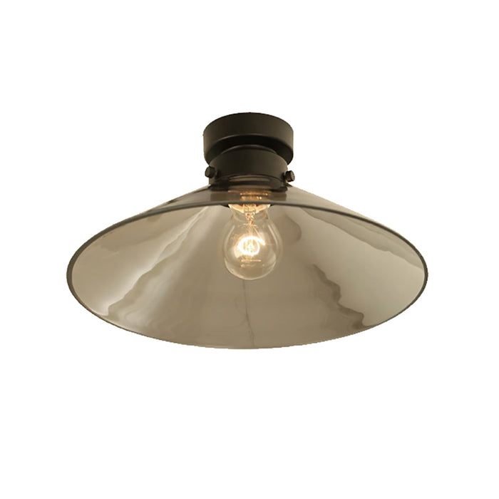 Buy DIY Batten Fix Lights Australia DIYBAT DIY Black Batten Fitting With Smoke Large Cone Shape Glass - DIYBAT15
