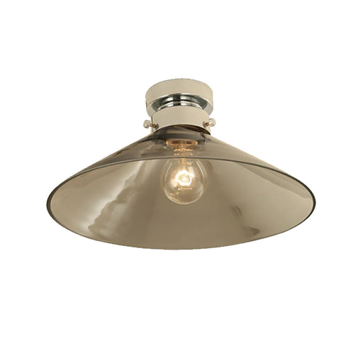 Buy DIY Batten Fix Lights Australia DIYBAT DIY Chrome Batten Fitting With Smoke Large Cone Shape Glass - DIYBAT16