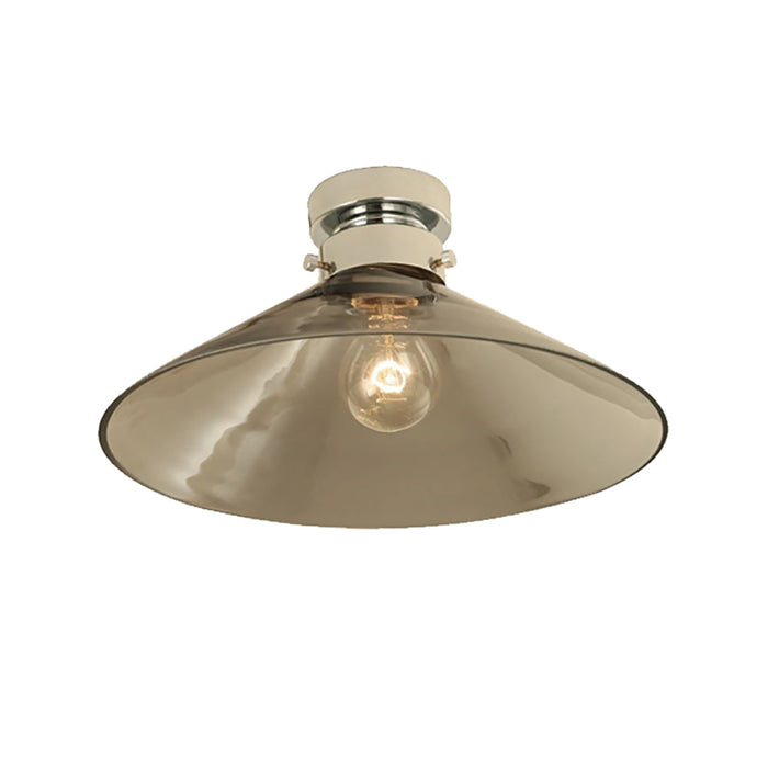 Buy DIY Batten Fix Lights Australia DIYBAT DIY Chrome Batten Fitting With Smoke Large Cone Shape Glass - DIYBAT16