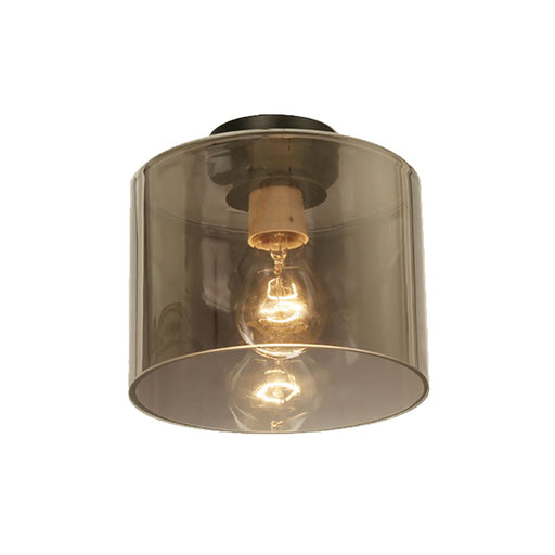 Buy DIY Batten Fix Lights Australia DIYBAT DIY Black Batten Fitting With Smoke Oblong Shape Glass - DIYBAT19