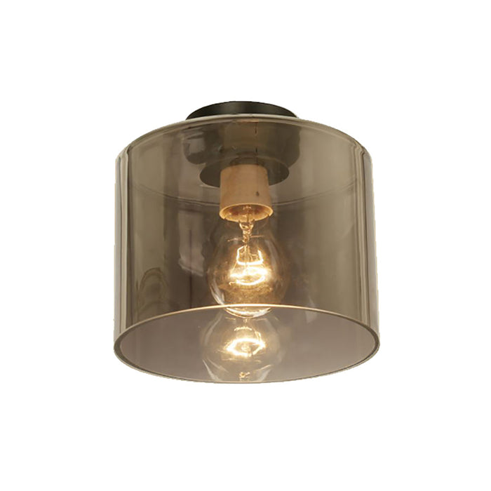 Buy DIY Batten Fix Lights Australia DIYBAT DIY Black Batten Fitting With Smoke Oblong Shape Glass - DIYBAT19