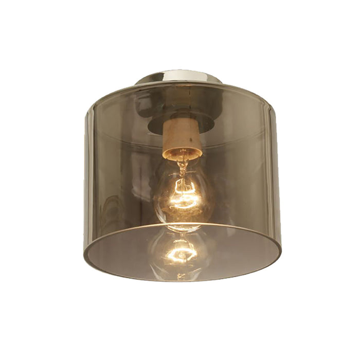 Buy DIY Batten Fix Lights Australia DIYBAT DIY Chrome Batten Fitting With Smoke Oblong Shape Glass - DIYBAT20