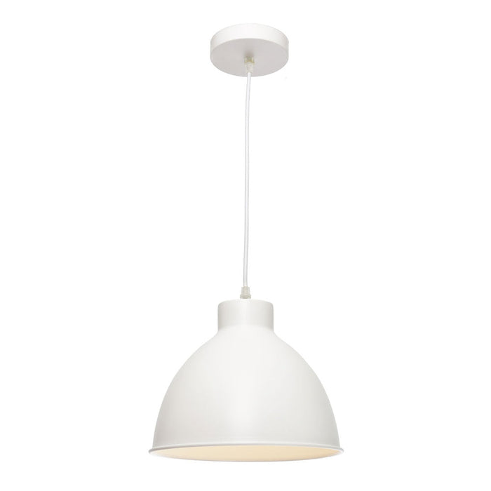 Buy Pendant Lights Australia Dome Pendant Light White Metal - DOME1PWHT