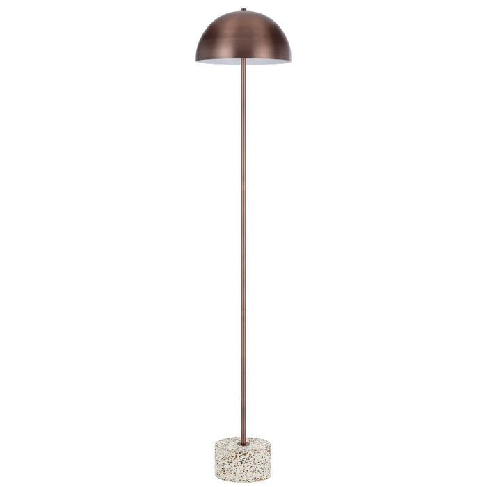 Buy Floor Lamps Australia Domez Floor Lamp Bronze Iron White Terrazzo - DOMEZ FL-WHTRZBZ