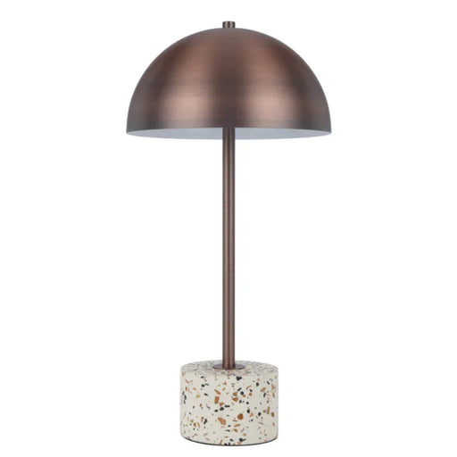Buy Table Lamps Australia Domez Table Lamp Bronze Iron White Terrazzo - DOMEZ TL-WHTRZBZ