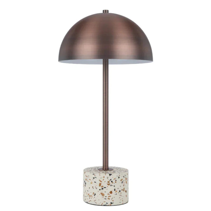 Buy Table Lamps Australia Domez Table Lamp Bronze Iron White Terrazzo - DOMEZ TL-WHTRZBZ