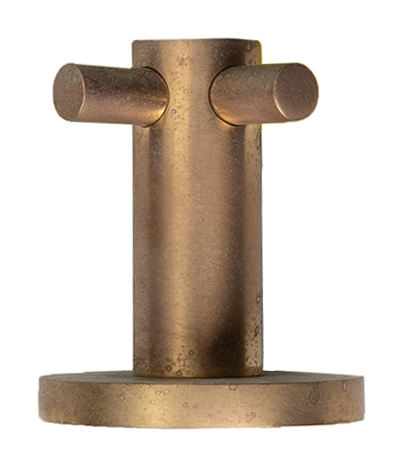 LVB Mica Double Robe Hook Living Brass - 1153-D-P-LVB