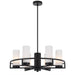 Buy Pendant Lights Australia Eamon 6 Light Pendant Black & Opal Matt - EAMON PE6-BKOM