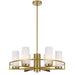 Buy Pendant Lights Australia Eamon 6 Light Pendant Brass & Opal Matt - EAMON PE6-BRSOM