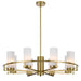 Buy Pendant Lights Australia Eamon 8 Light Pendant Brass & Opal Matt - EAMON PE8-BRSOM