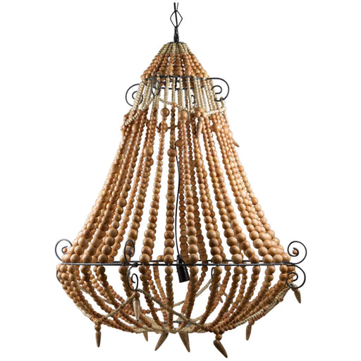 Buy Chandeliers Australia Beaded 1 Light Chandelier Large Natural - ELAH434LRN