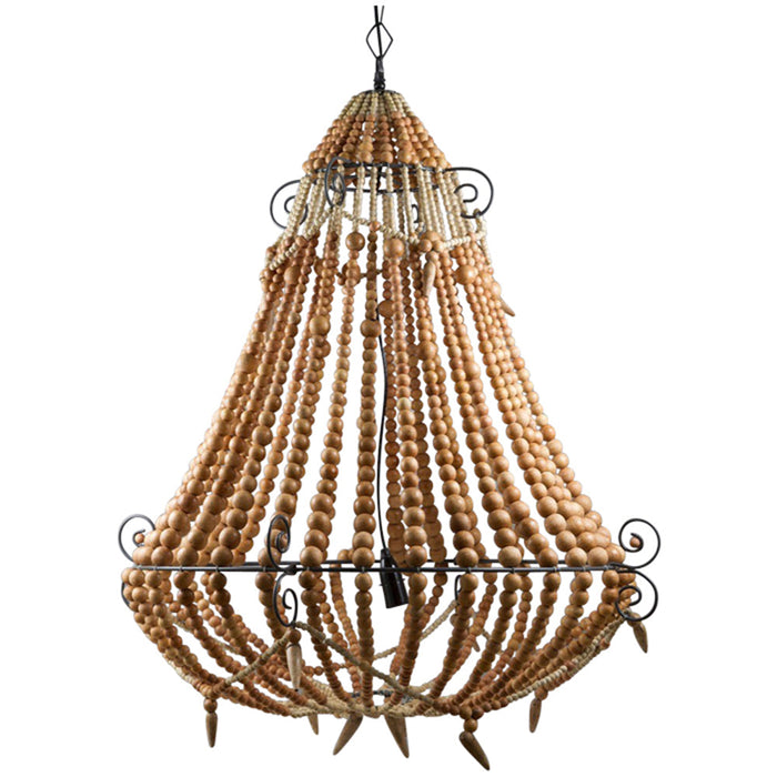 Buy Chandeliers Australia Beaded 1 Light Chandelier Large Natural - ELAH434LRN