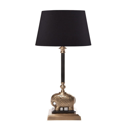 Buy Table Lamps Australia Sabu 1 Light Antique Brass/Black - Brass Elephant Table Lamp Base Only - ELANK29212DKABBLK