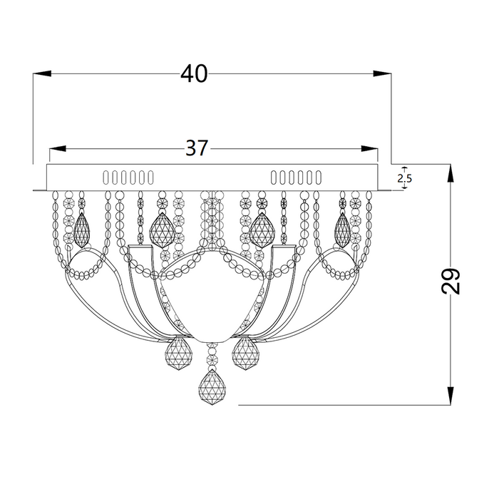 Buy Flush Mount Lights Australia Elanza 5 Light 400mm Flush Mount White - ELANZA CTC40-WH
