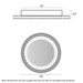 Buy LED Oyster Lights Australia ELIE LED Oyster Light W300mm Chrome 3CCT - ELIE OY30-CH3C