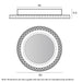Buy LED Oyster Lights Australia ELIE LED Oyster Light W500mm Chrome 3CCT - ELIE OY50-CH3C