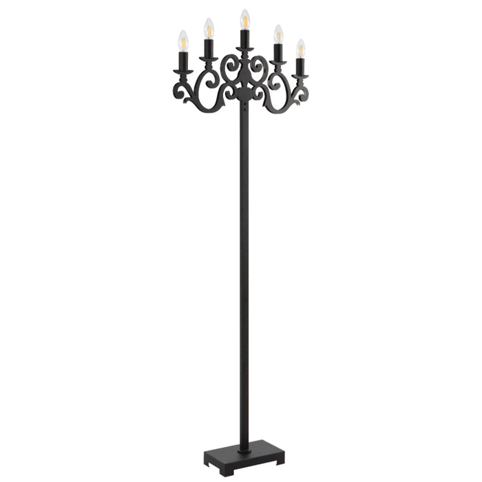 Emporia Floor 5 Lamps Black - EMPORIA FL-BK