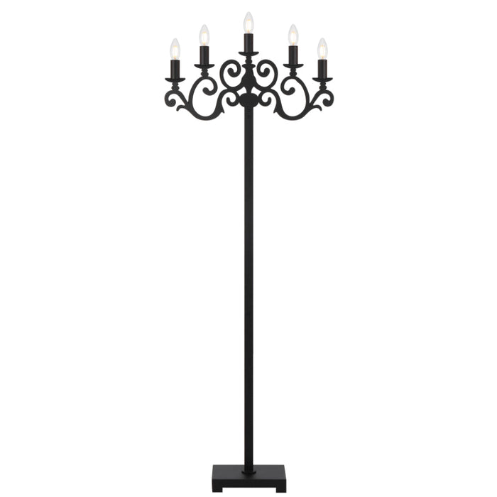 Emporia Floor 5 Lamps Black - EMPORIA FL-BK