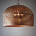 Buy Pendant Lights Australia Esch 3 Light Woven Iron Strips Extra Large Pendant Rust - ZAF10405