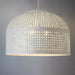 Buy Pendant Lights Australia Esch 3 Light Woven Iron Strips Extra Large Pendant White - ZAF10404