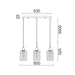 Buy Island Pendant Lights Australia Interior Iron & Chrome Glass 3 Light Island Pendant - ESPEJO1X3S