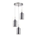 Buy Cluster Pendants Australia Interior Iron & Chrome Glass With Dotted Effect 3 Light Cluster Pendant - ESPEJO3X3R