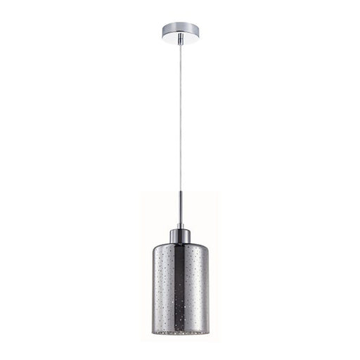 Buy Pendant Lights Australia Interior Iron & Chrome Glass With Dotted Effect 1 Light Pendant - ESPEJO3
