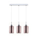 Buy Island Pendant Lights Australia Interior Iron & Rose Gold Glass With Dotted Effect 3 Light Island Pendant - ESPEJO4X3S