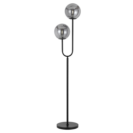 Buy Floor Lamps Australia Eterna 2 Light Floor Lamp Black & Smoke - ETERNA FL2-BKSM