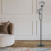 Buy Floor Lamps Australia Eterna 2 Light Floor Lamp Black & Smoke - ETERNA FL2-BKSM