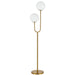 Buy Floor Lamps Australia Eterna 2 Light Floor Lamp Antique Gold & Opal Matt - ETERNA FL2-AGOM