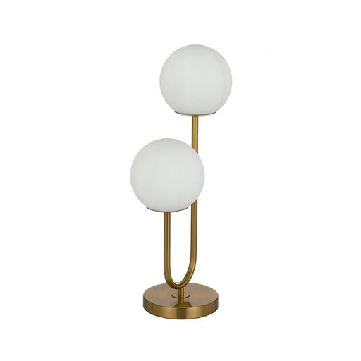 Buy Table Lamps Australia Eterna 2 Light Table Lamp Antique Gold & Opal Matt - ETERNA TL2-AGOM