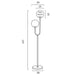 Buy Floor Lamps Australia Eterna 2 Light Floor Lamp Black & Smoke - ETERNA FL2-BKSM