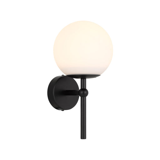 Buy Wall Sconce Australia Eterna 1 Light Wall Light Black & Opal Matt - ETERNA WB1-BKOP